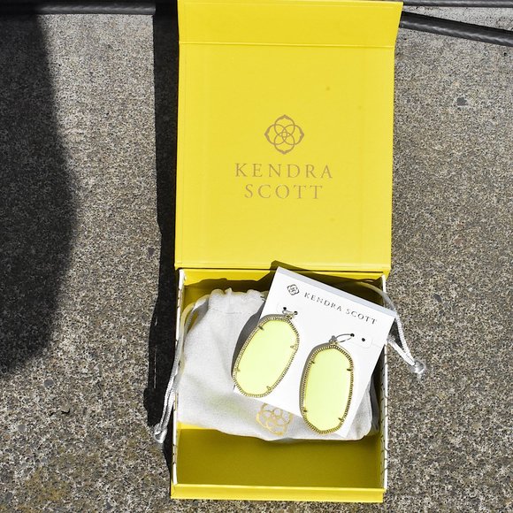 Kendra Scott | Neon Yellow Danielle Earrings - Picture 5 of 7